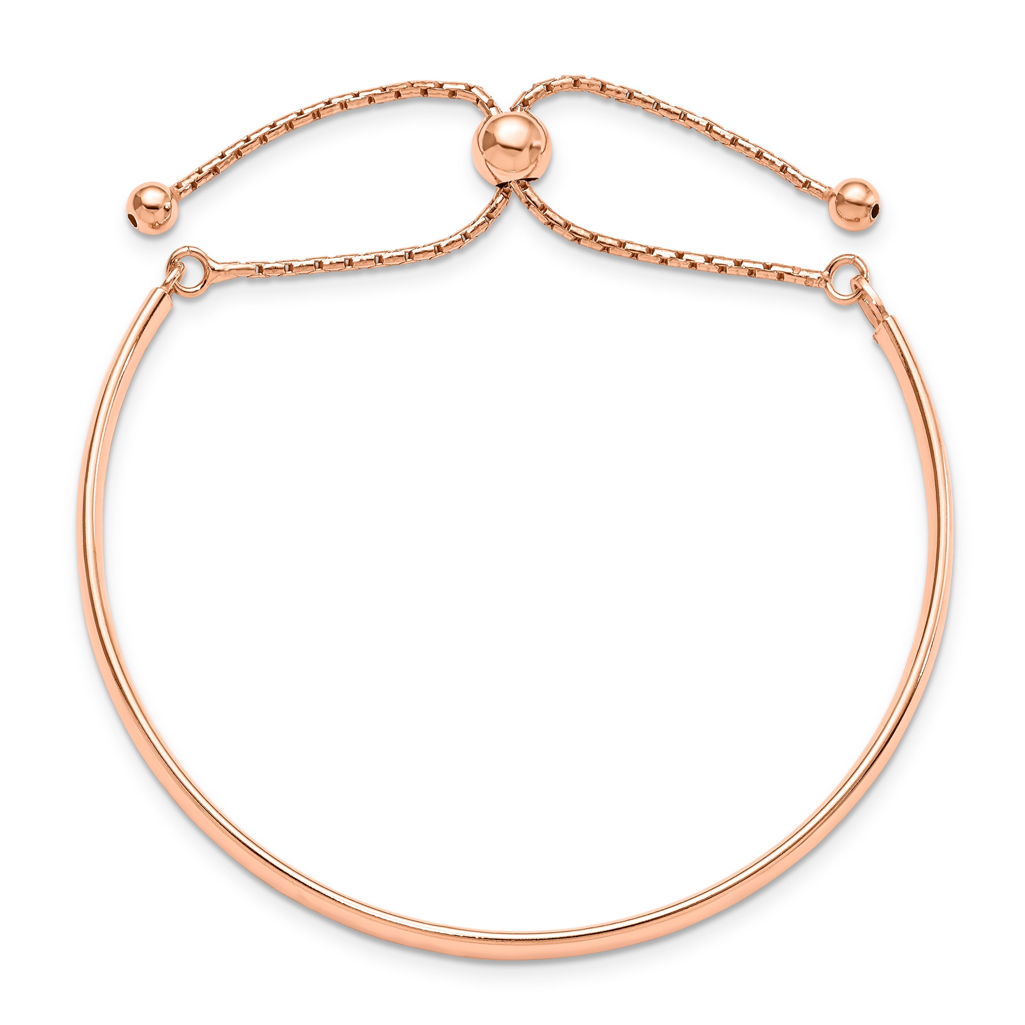 Silver Rose Gold-plated Adjustable Fancy Bracelet