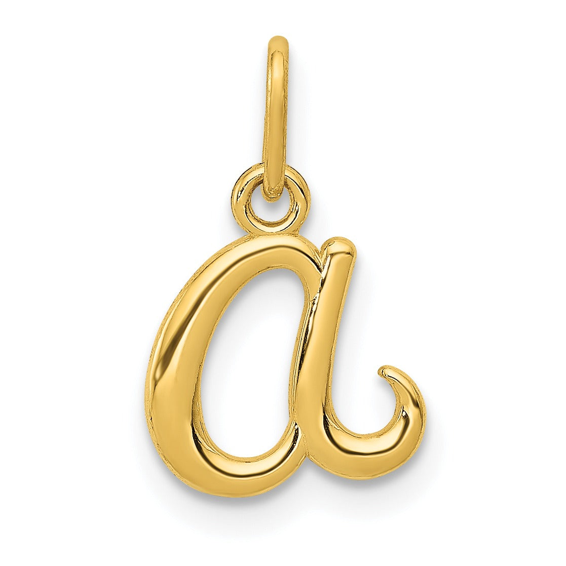 14k Yellow Gold Letter Initial Charm Pendant