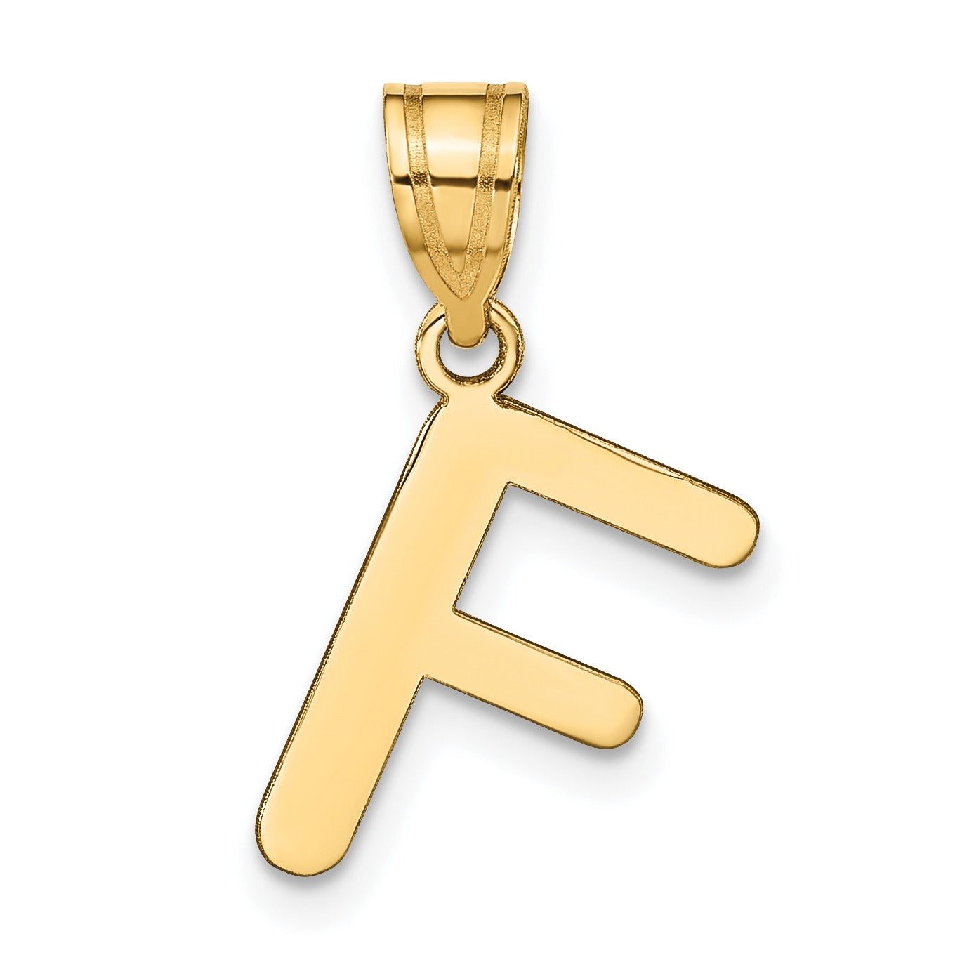 14K Gold Bubble Letter Initial Pendant Fine Color Jewels