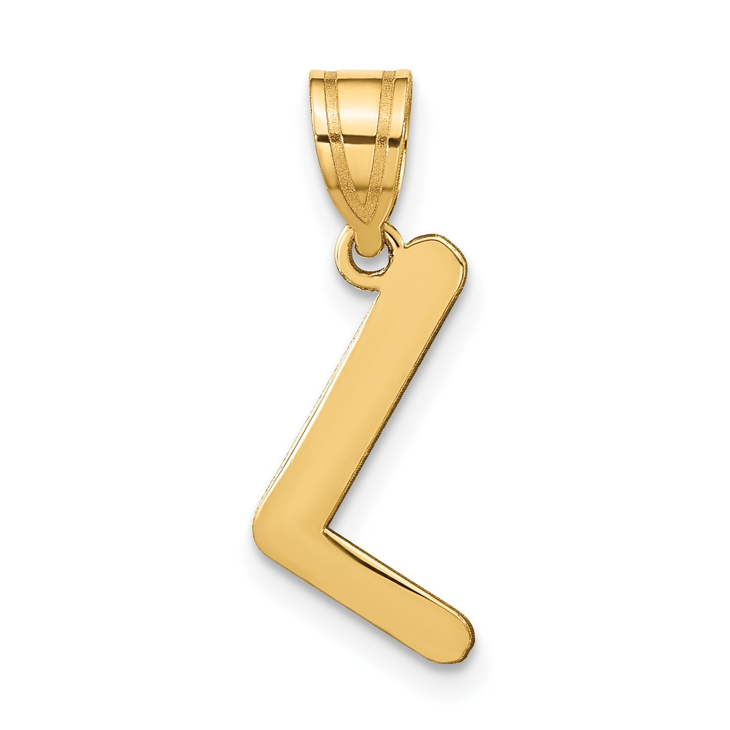 14K Gold Bubble Letter Initial Pendant Fine Color Jewels
