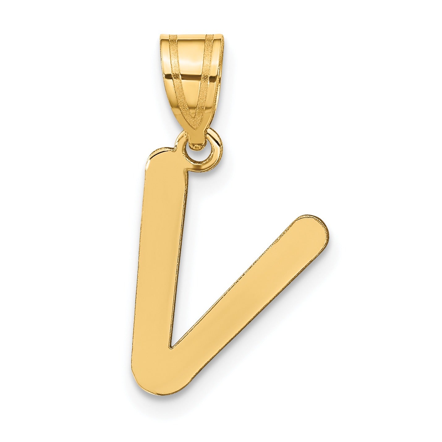 14K Gold Bubble Letter Initial Pendant Fine Color Jewels