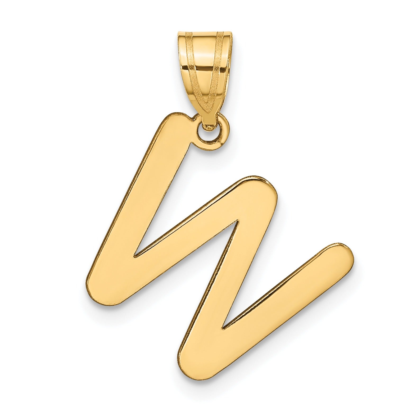 14K Gold Bubble Letter Initial Pendant Fine Color Jewels