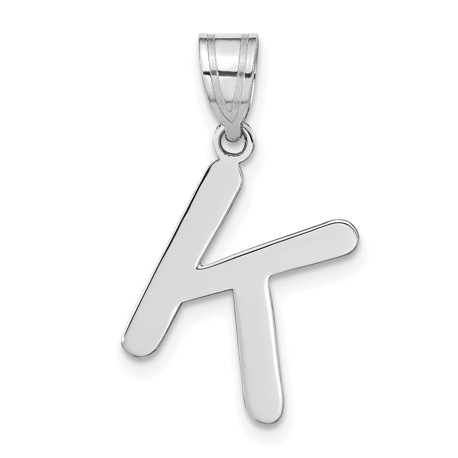 14K Gold Bubble Letter Initial Pendant Fine Color Jewels