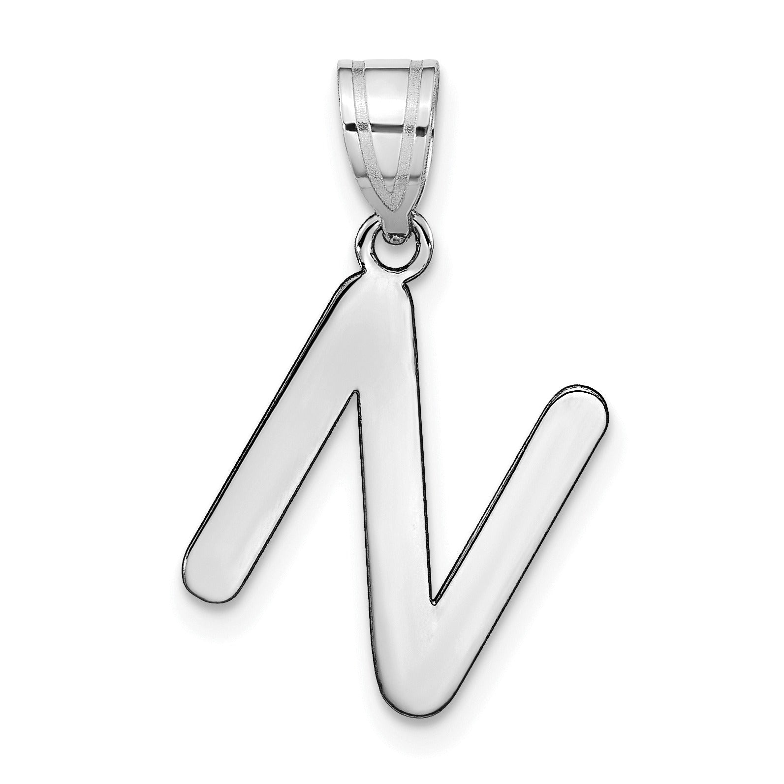 14K Gold Bubble Letter Initial Pendant Fine Color Jewels