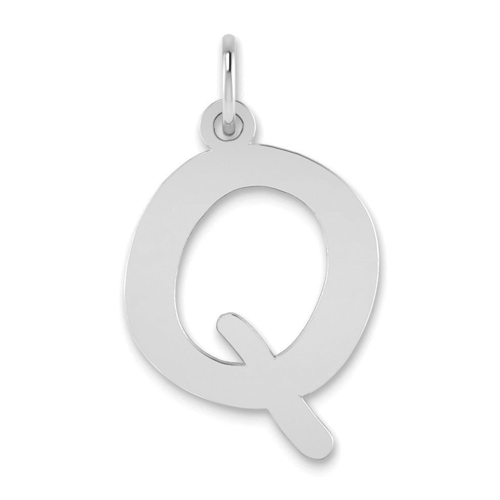 14K Gold Bubble Letter Initial Pendant Fine Color Jewels