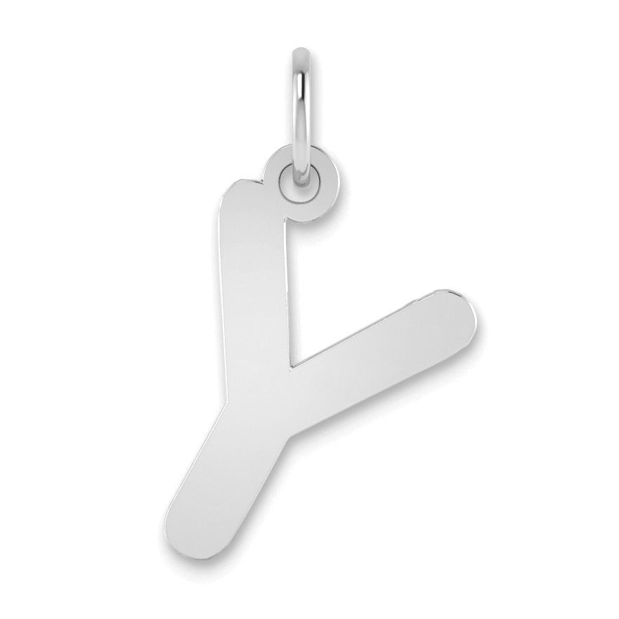 14K Gold Bubble Letter Initial Pendant Fine Color Jewels
