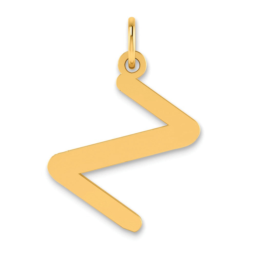 14K Gold Bubble Letter Initial Pendant Fine Color Jewels