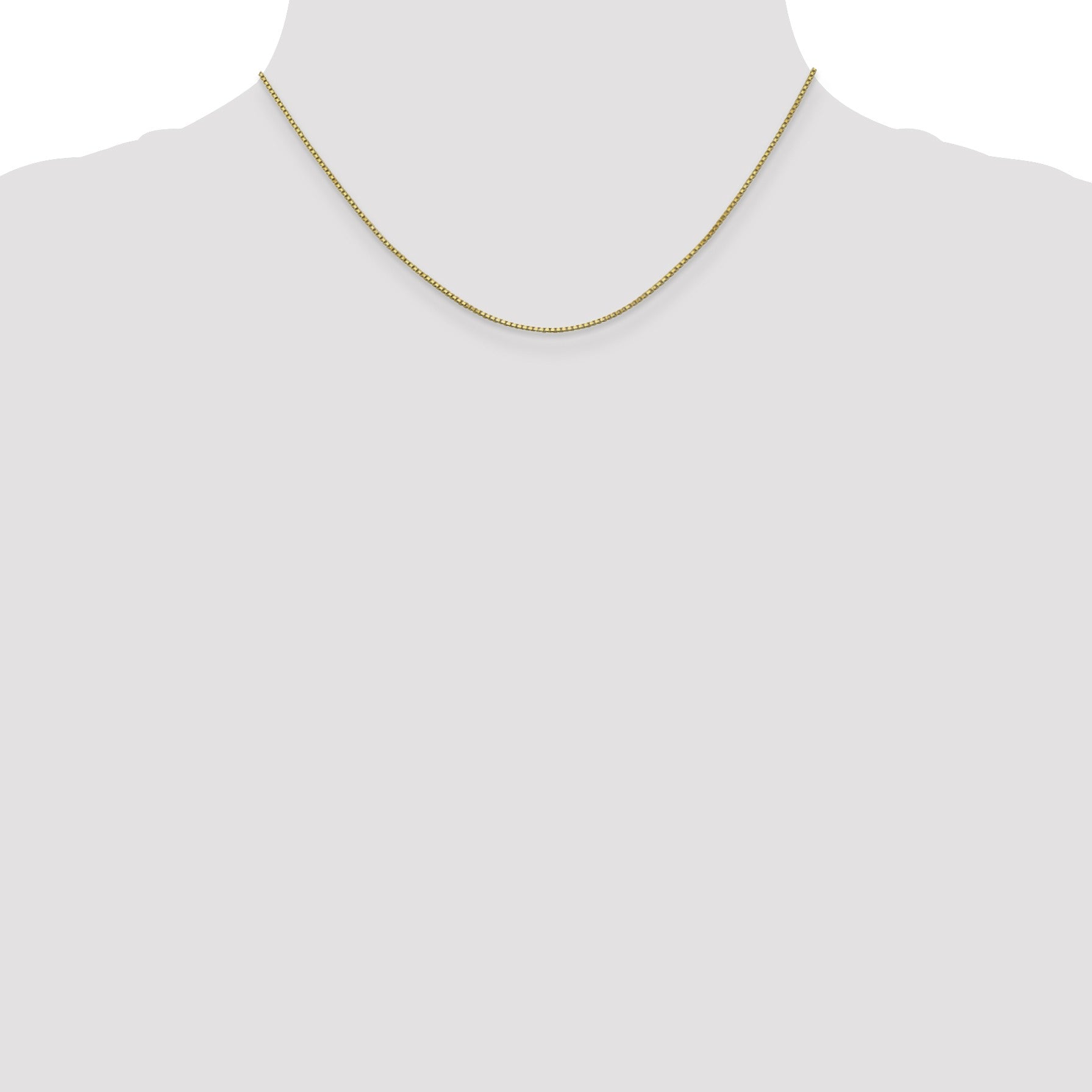 16 inch 10K Yellow Gold 1 mm Box Chain with Lobster Clasp