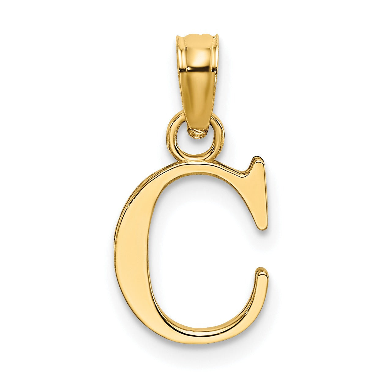 14k Gold Block Initial Letter Pendants Fine Color Jewels