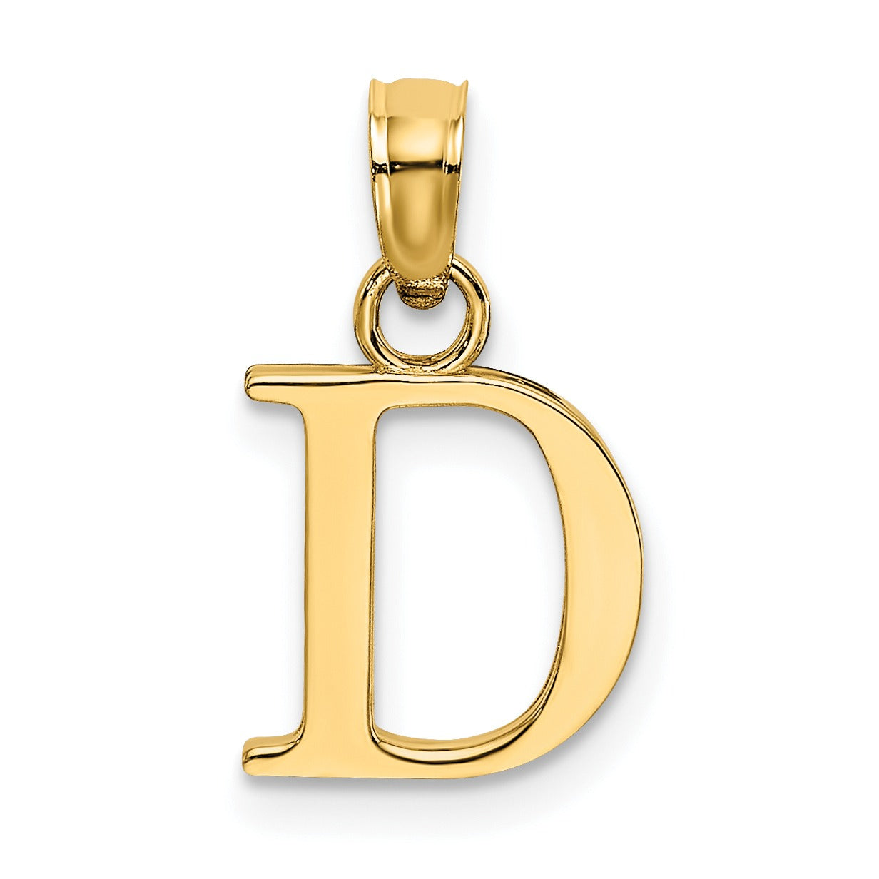14k Gold Block Initial Letter Pendants Fine Color Jewels