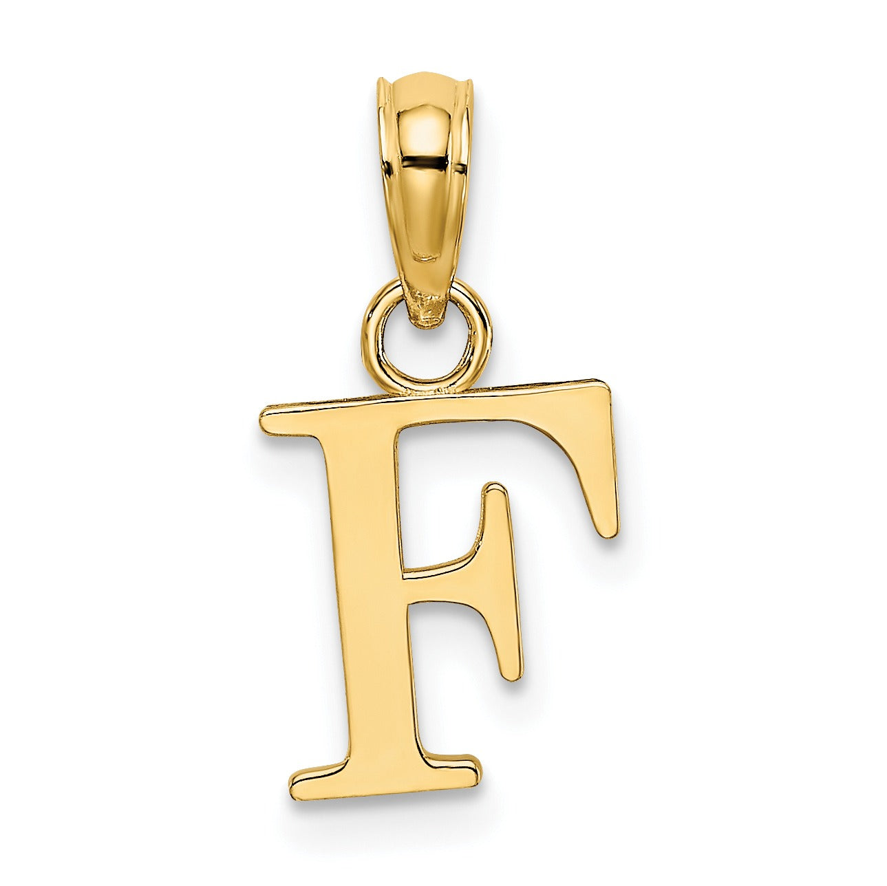 14k Gold Block Initial Letter Pendants Fine Color Jewels