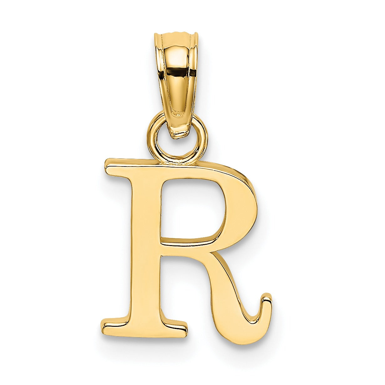 14k Gold Block Initial Letter Pendants Fine Color Jewels