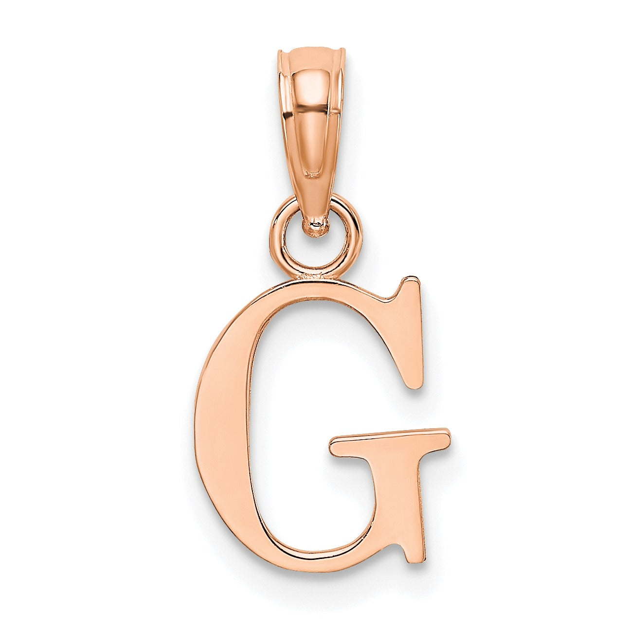 14k Gold Block Initial Letter Pendants Fine Color Jewels