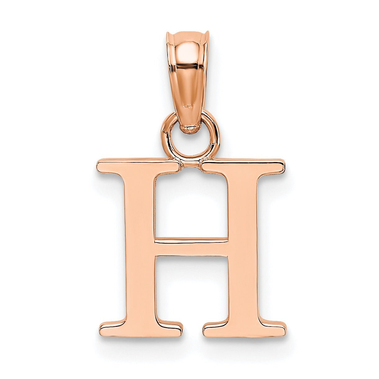 14k Gold Block Initial Letter Pendants Fine Color Jewels