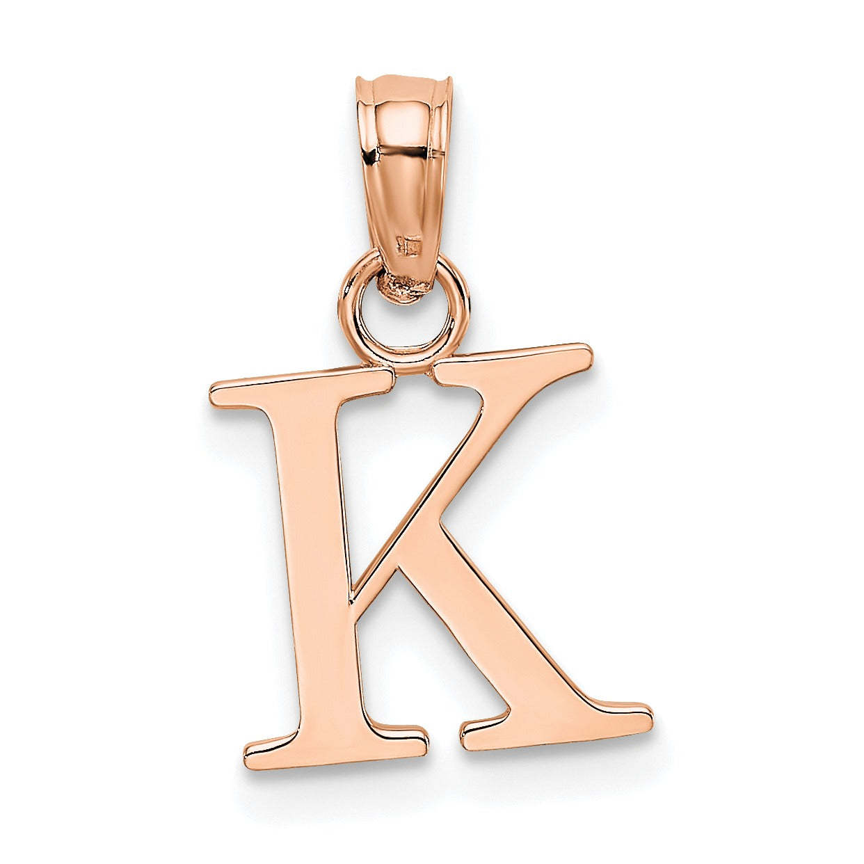 14k Gold Block Initial Letter Pendants Fine Color Jewels