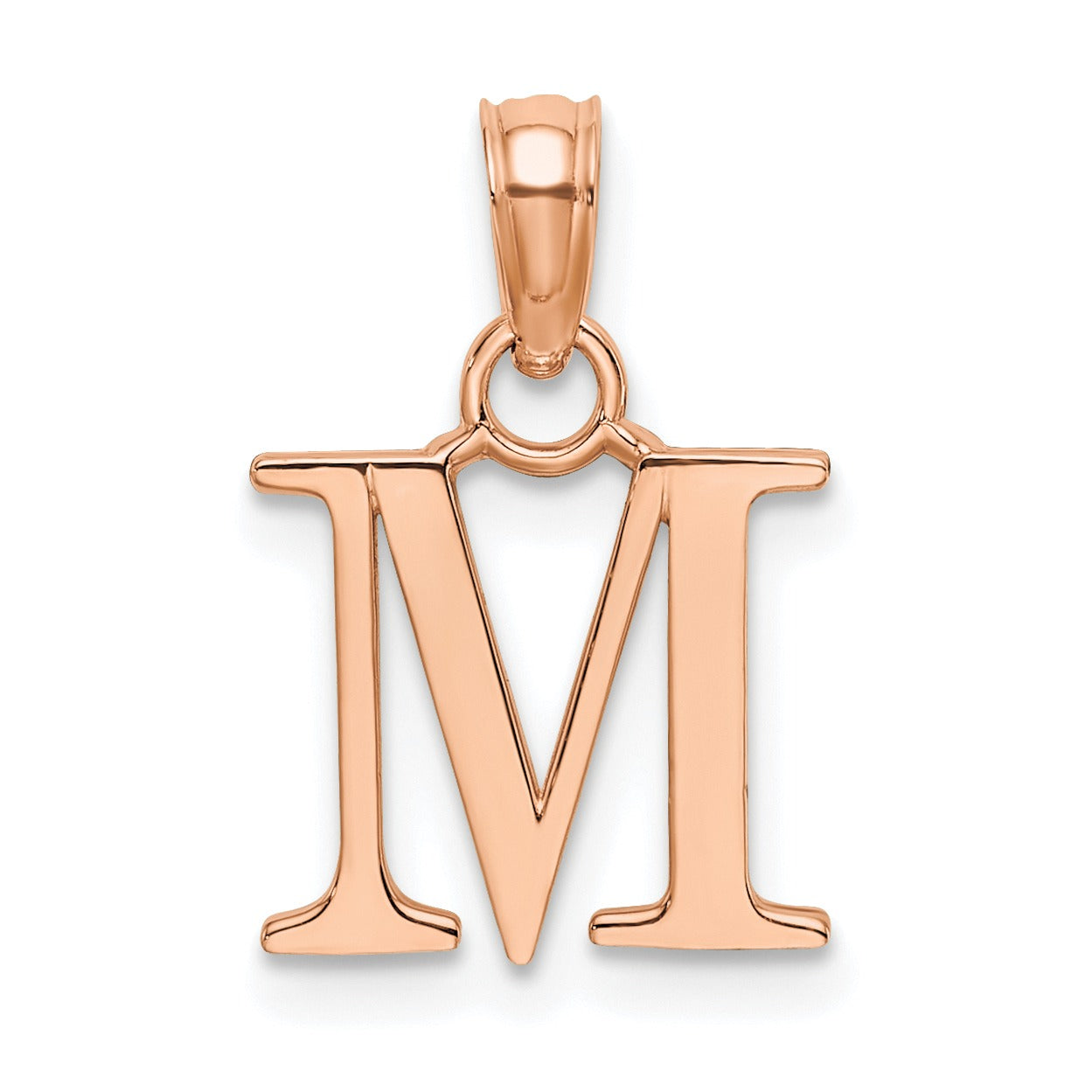 14k Gold Block Initial Letter Pendants Fine Color Jewels
