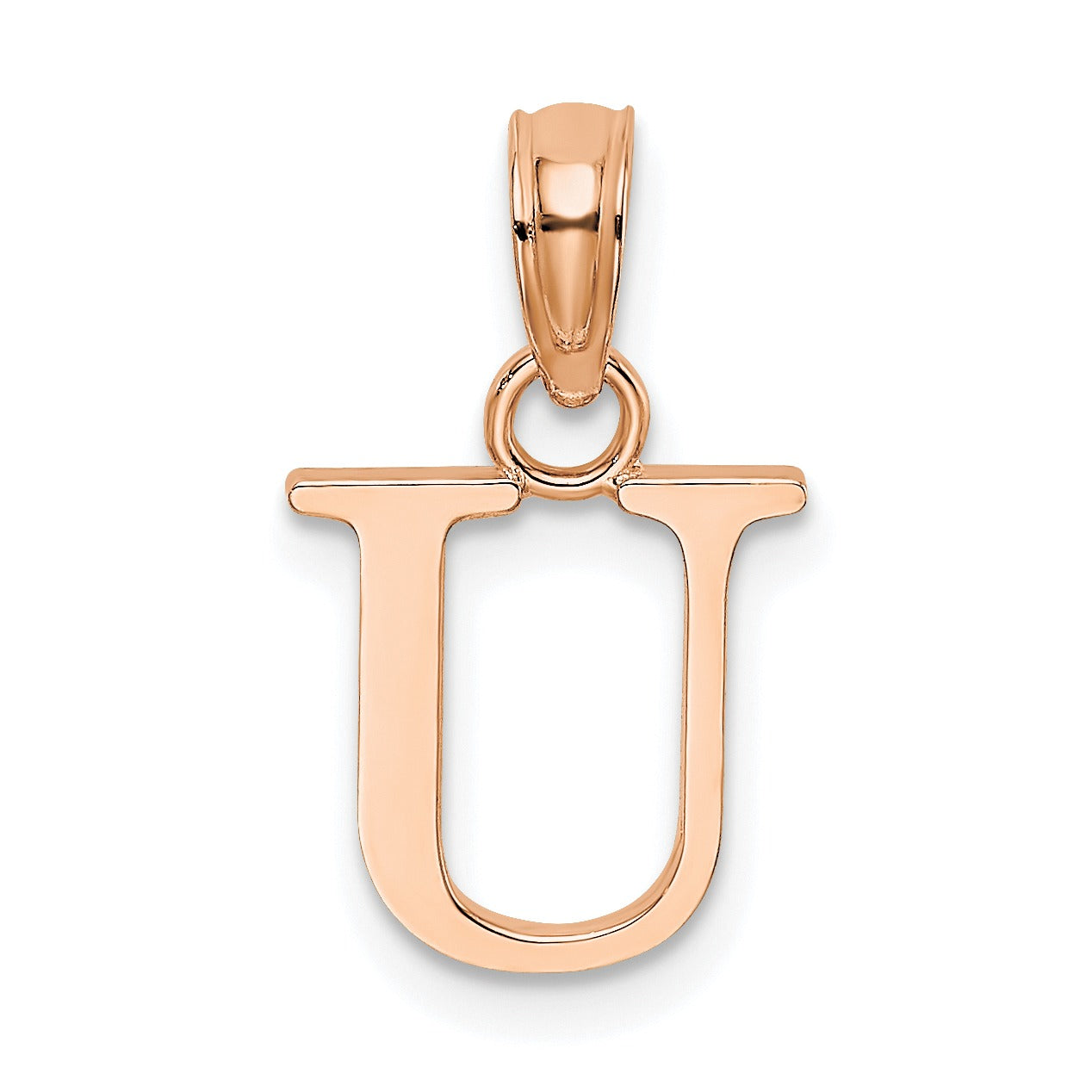 14k Gold Block Initial Letter Pendants Fine Color Jewels