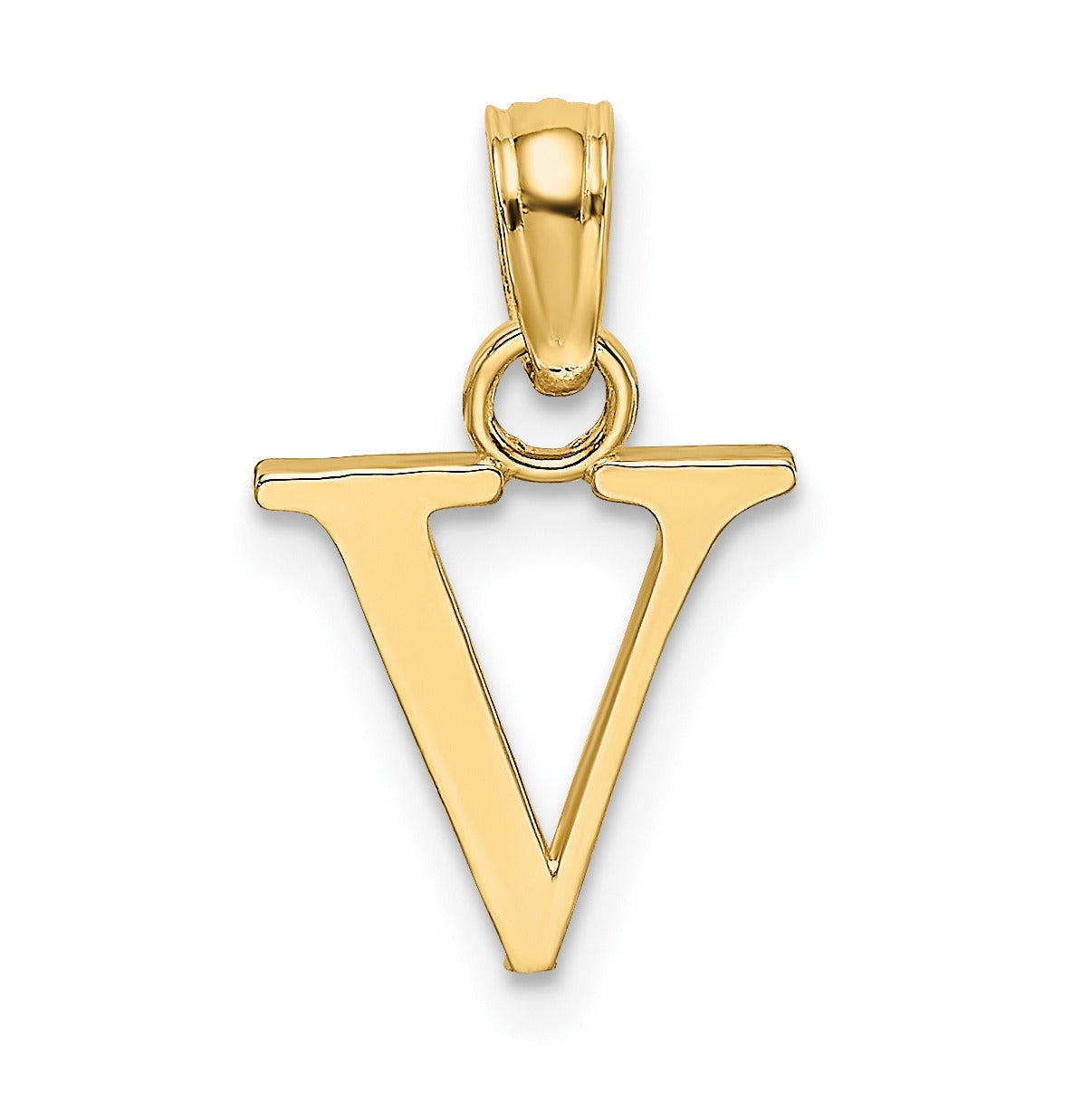 14k Gold Block Initial Letter Pendants Fine Color Jewels