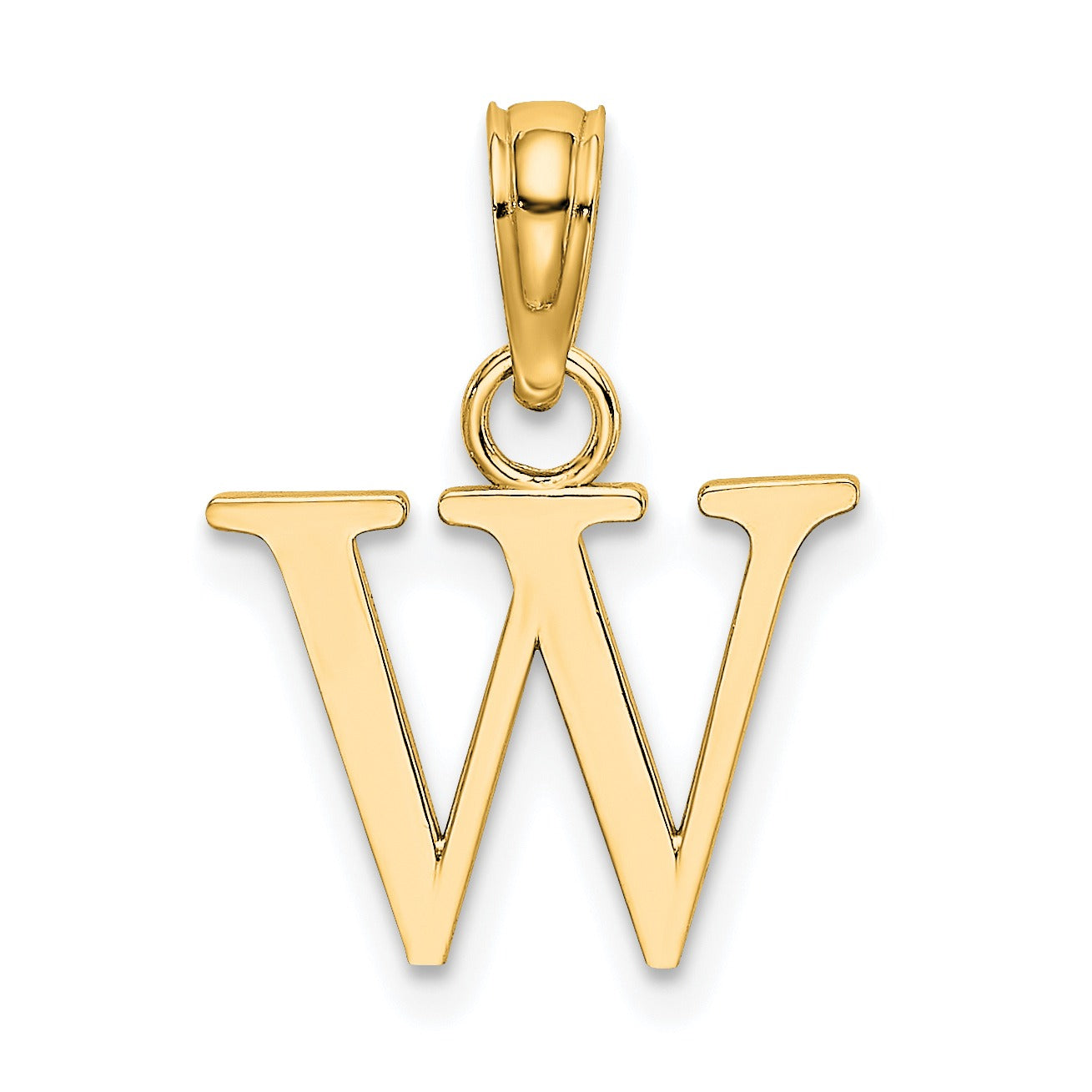 14k Gold Block Initial Letter Pendants Fine Color Jewels