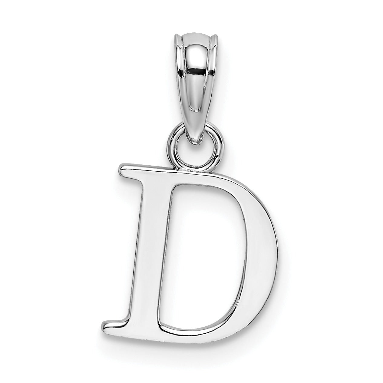 14k Gold Block Initial Letter Pendants Fine Color Jewels