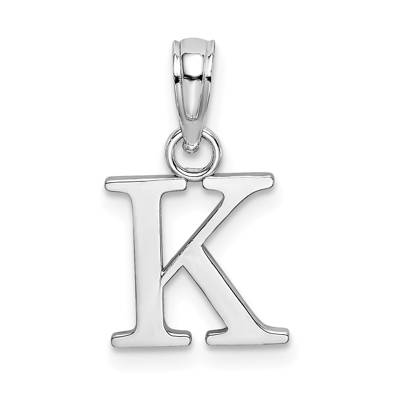 14k Gold Block Initial Letter Pendants Fine Color Jewels