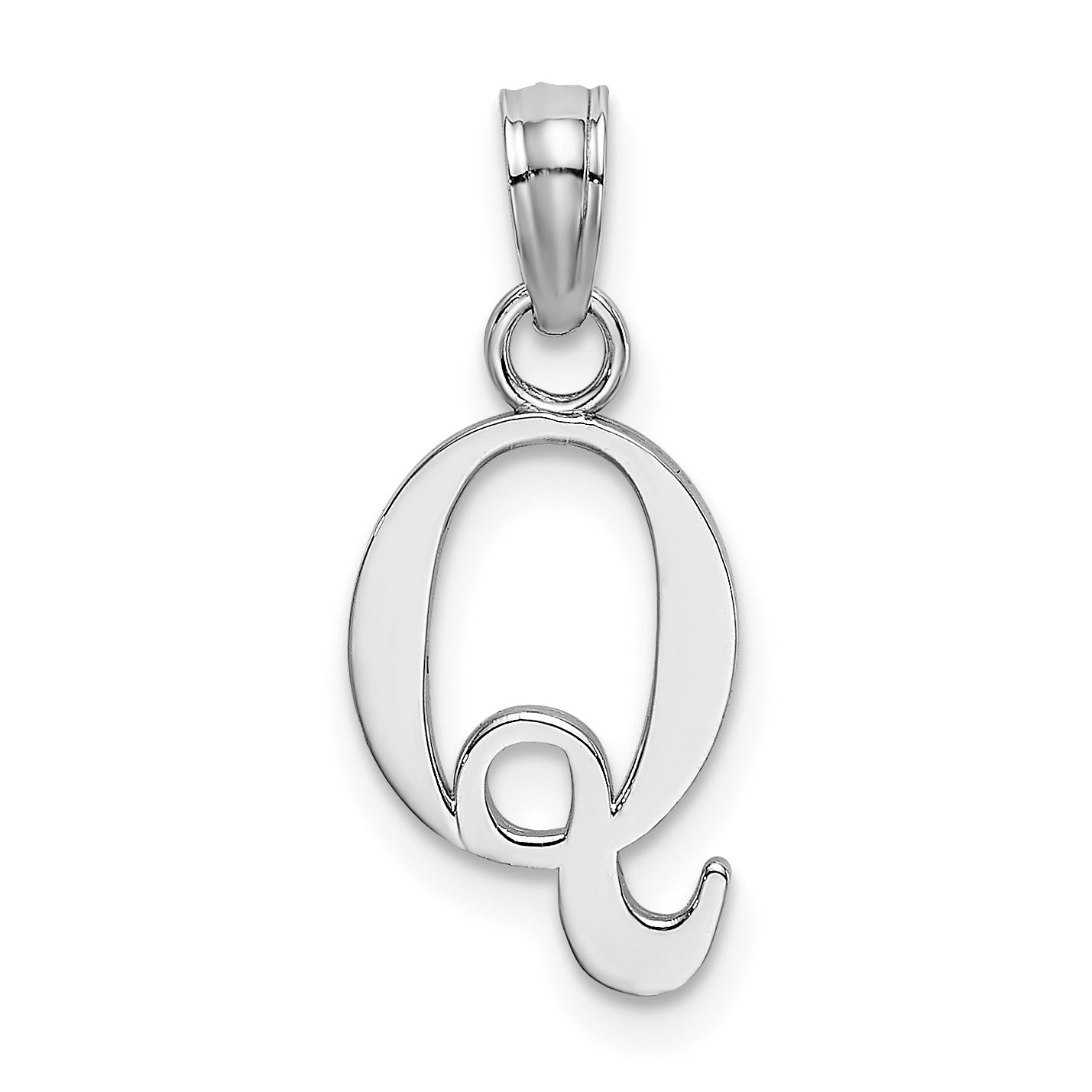 14k Gold Block Initial Letter Pendants Fine Color Jewels
