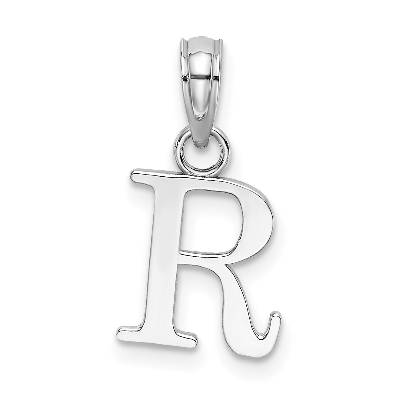14k Gold Block Initial Letter Pendants Fine Color Jewels