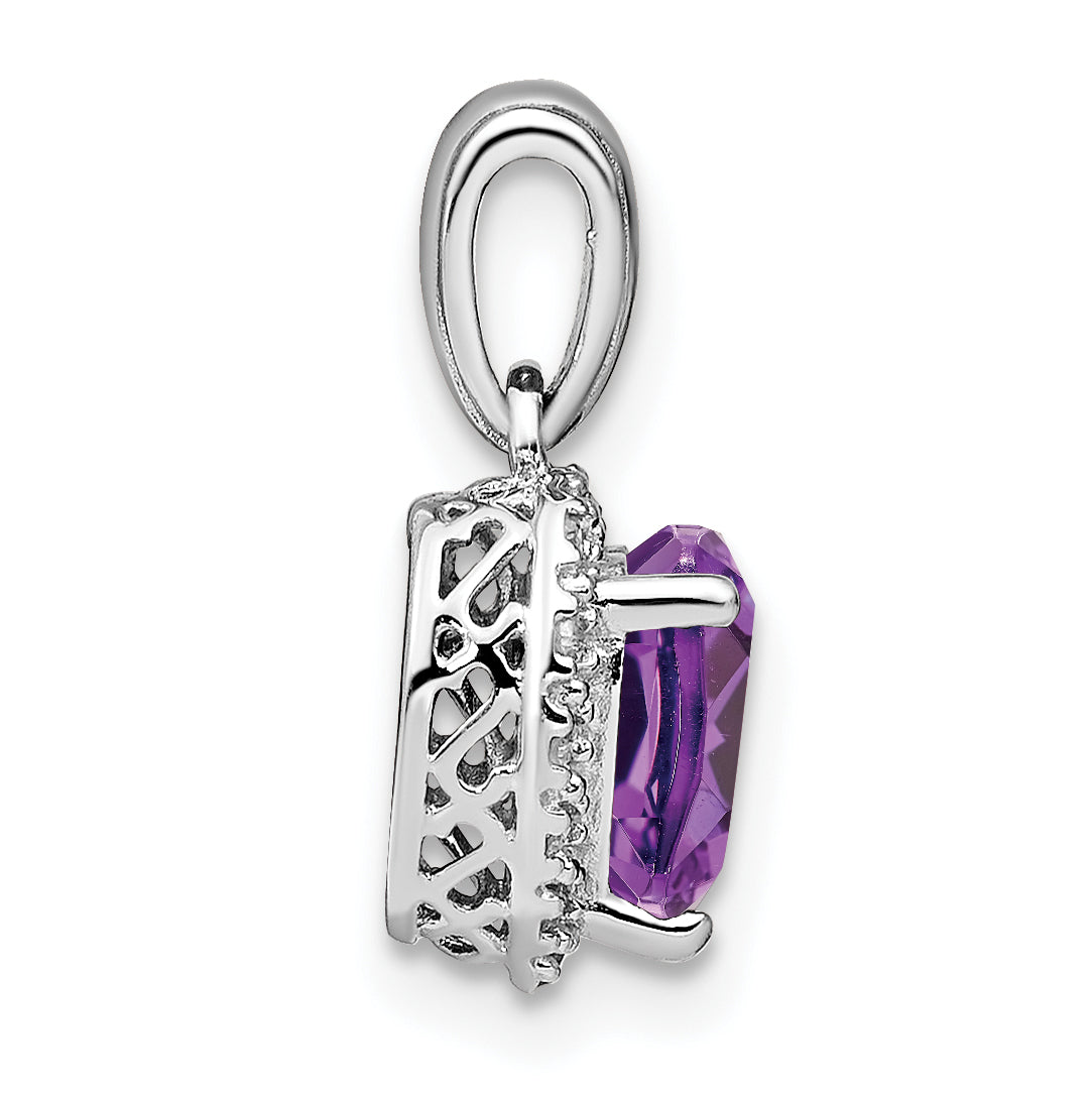 Heart Gemstone and Diamond Halo Pendant Fine Color Jewels