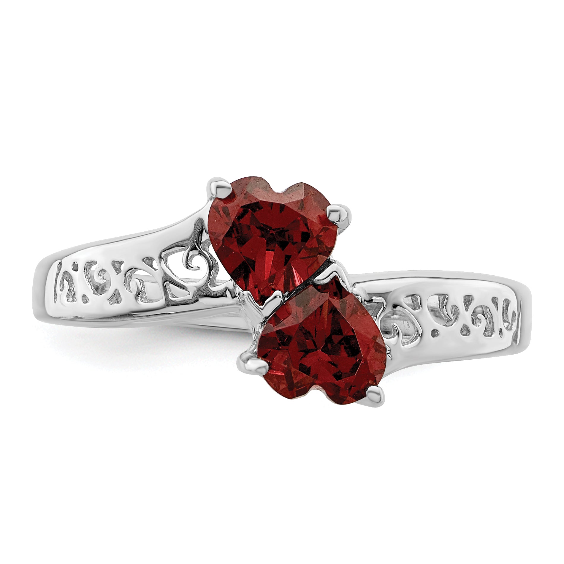 Gemstone Heart Ring Sterling Silver