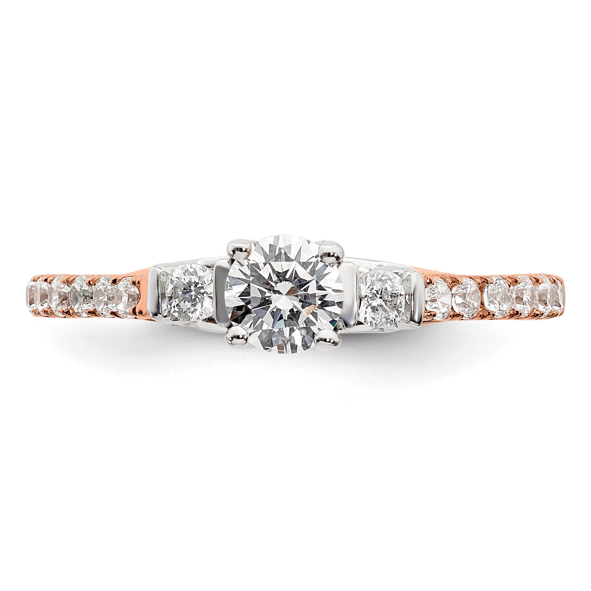 10k Rose Gold Lab Diamond Engagement Ring 3/4 carat