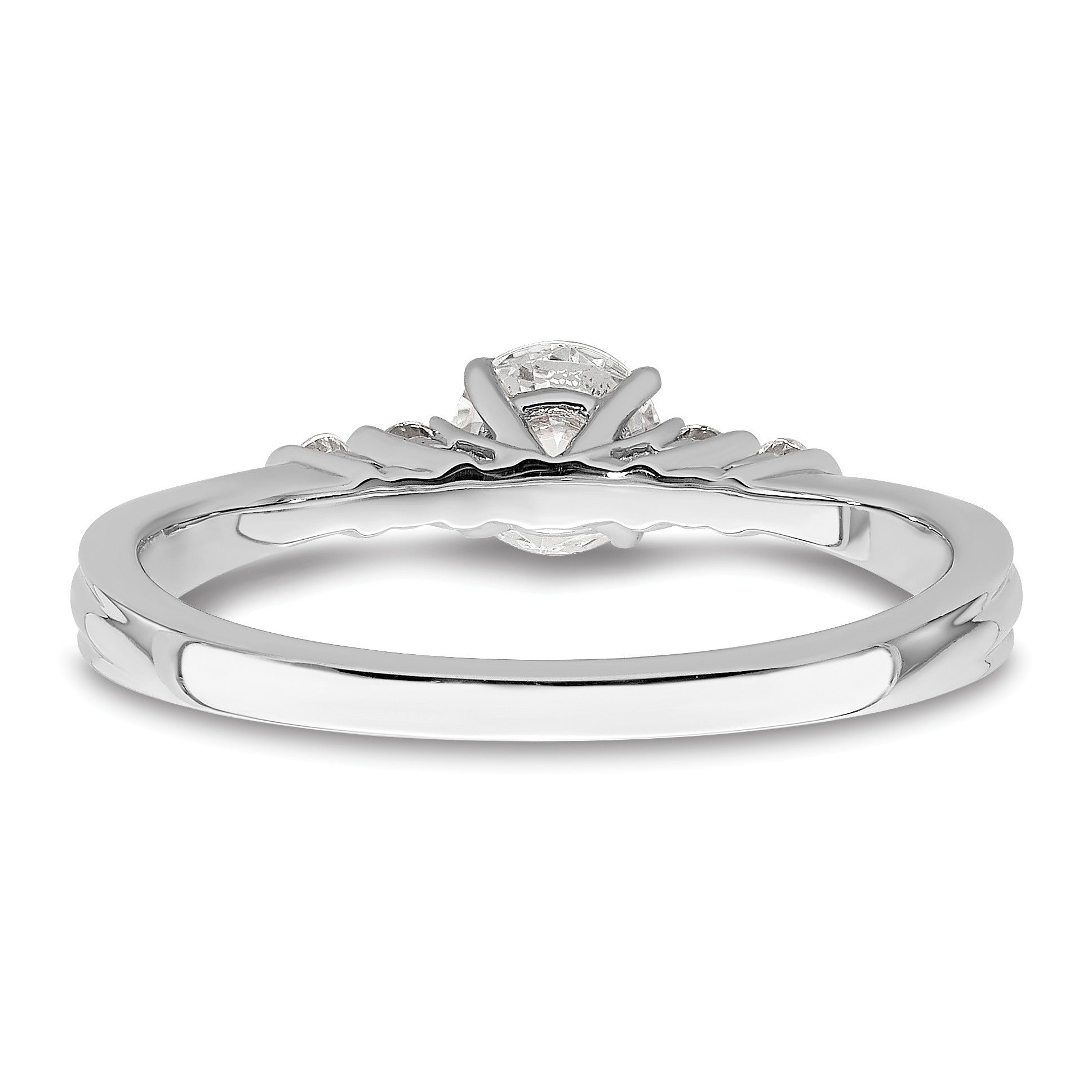 10k White Gold Lab Diamond Engagement Ring 1/2 carat