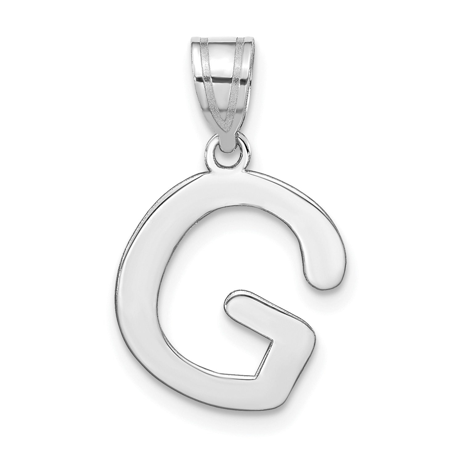 14K Gold Bubble Letter Initial Pendant Fine Color Jewels