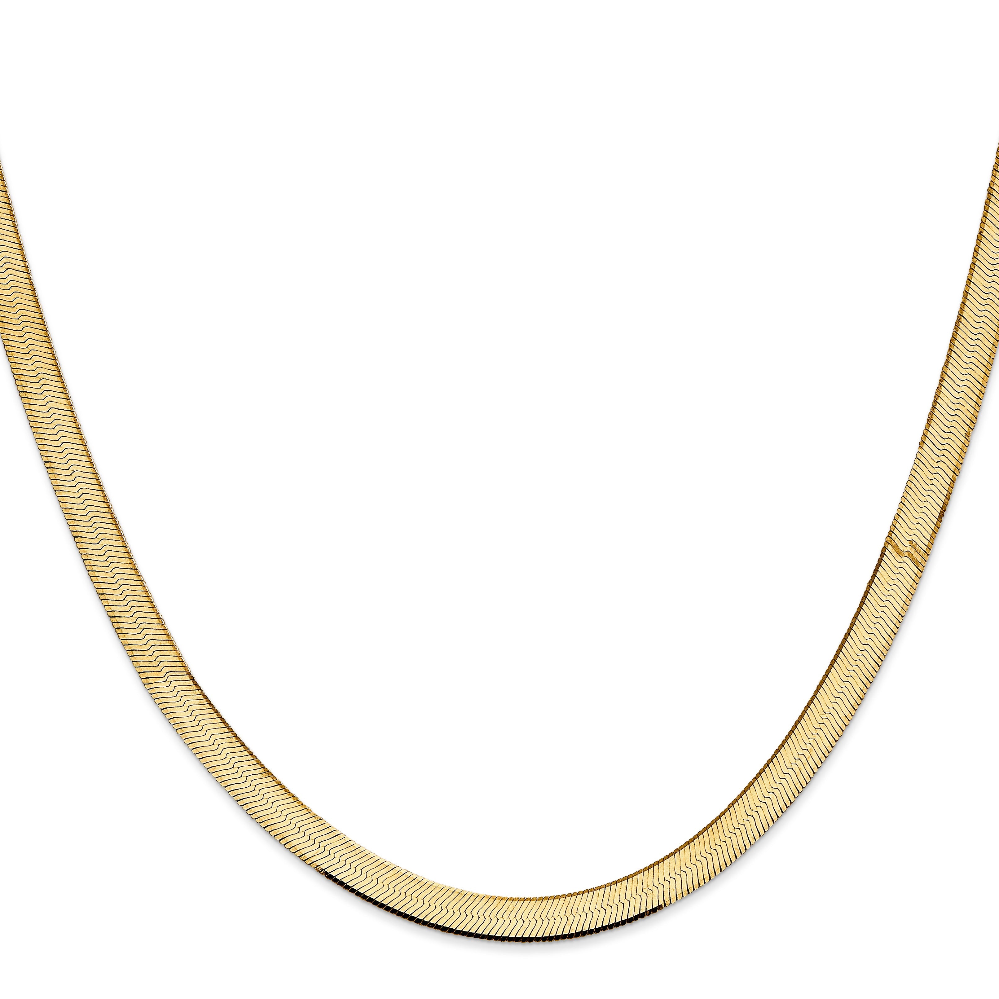 14k Yellow Gold Silky Herringbone Chain 22-inch