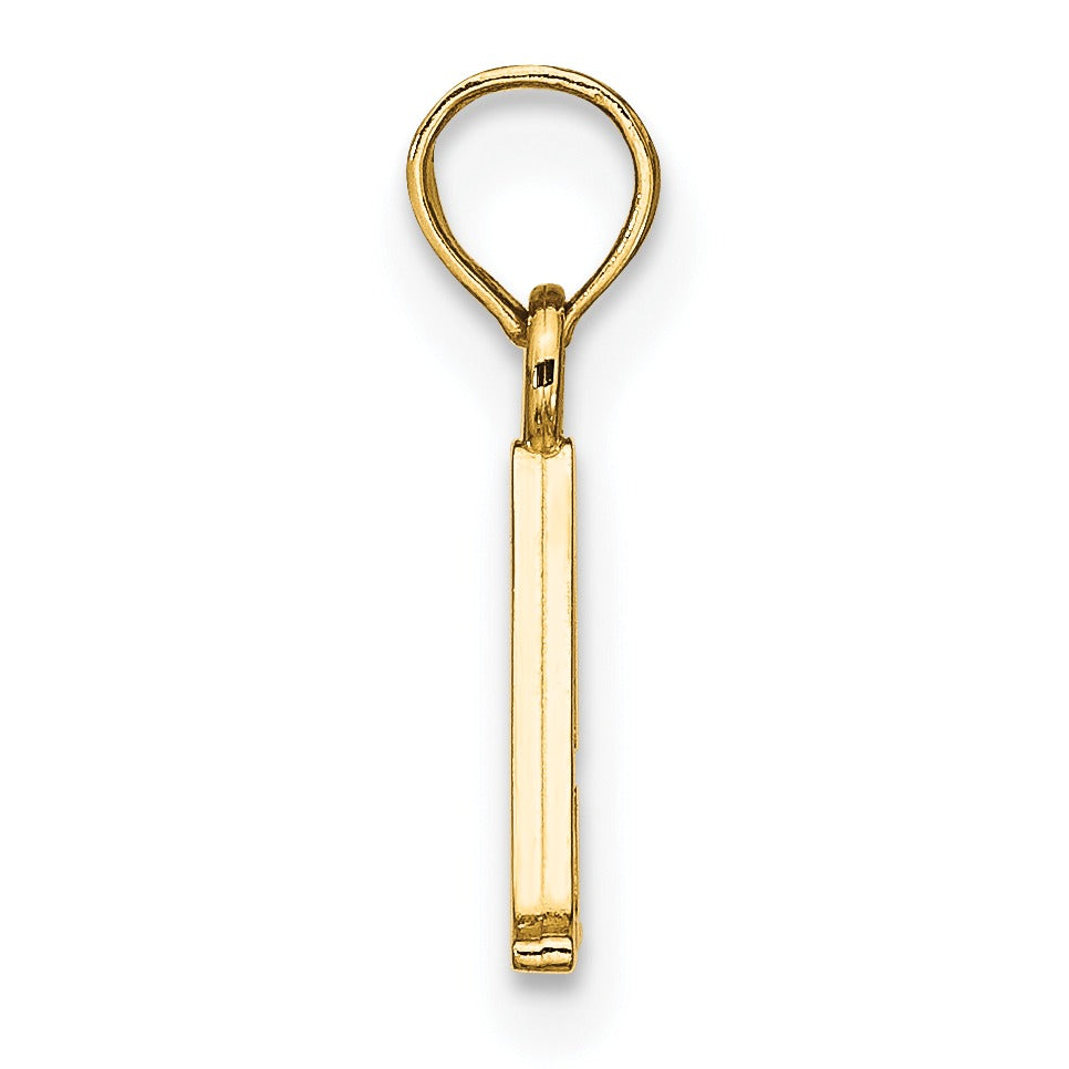 14k Gold Block Initial Letter Pendants Fine Color Jewels