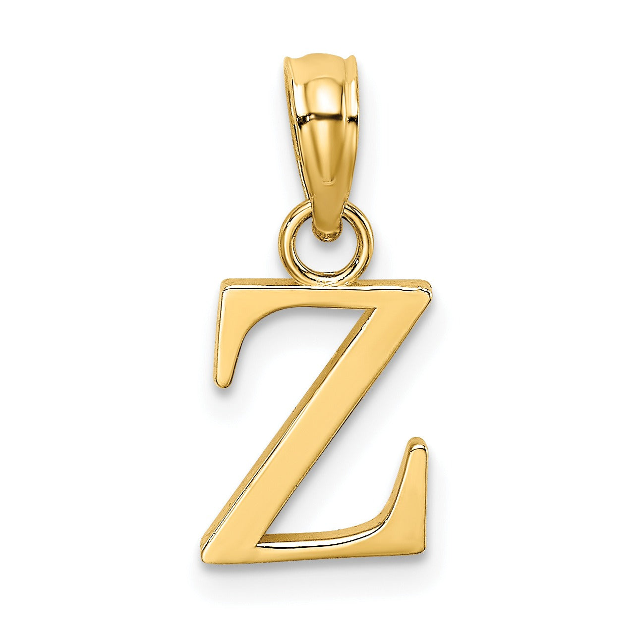 14k Gold Block Initial Letter Pendants Fine Color Jewels