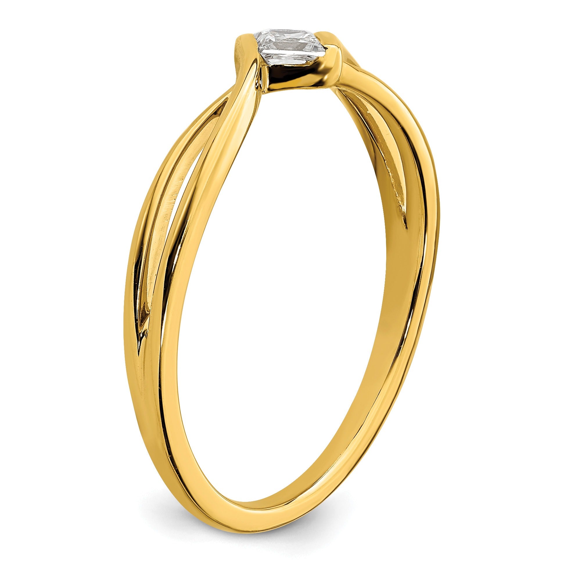 14k Lab Grown Diamond Engagement Ring 1/6 carat