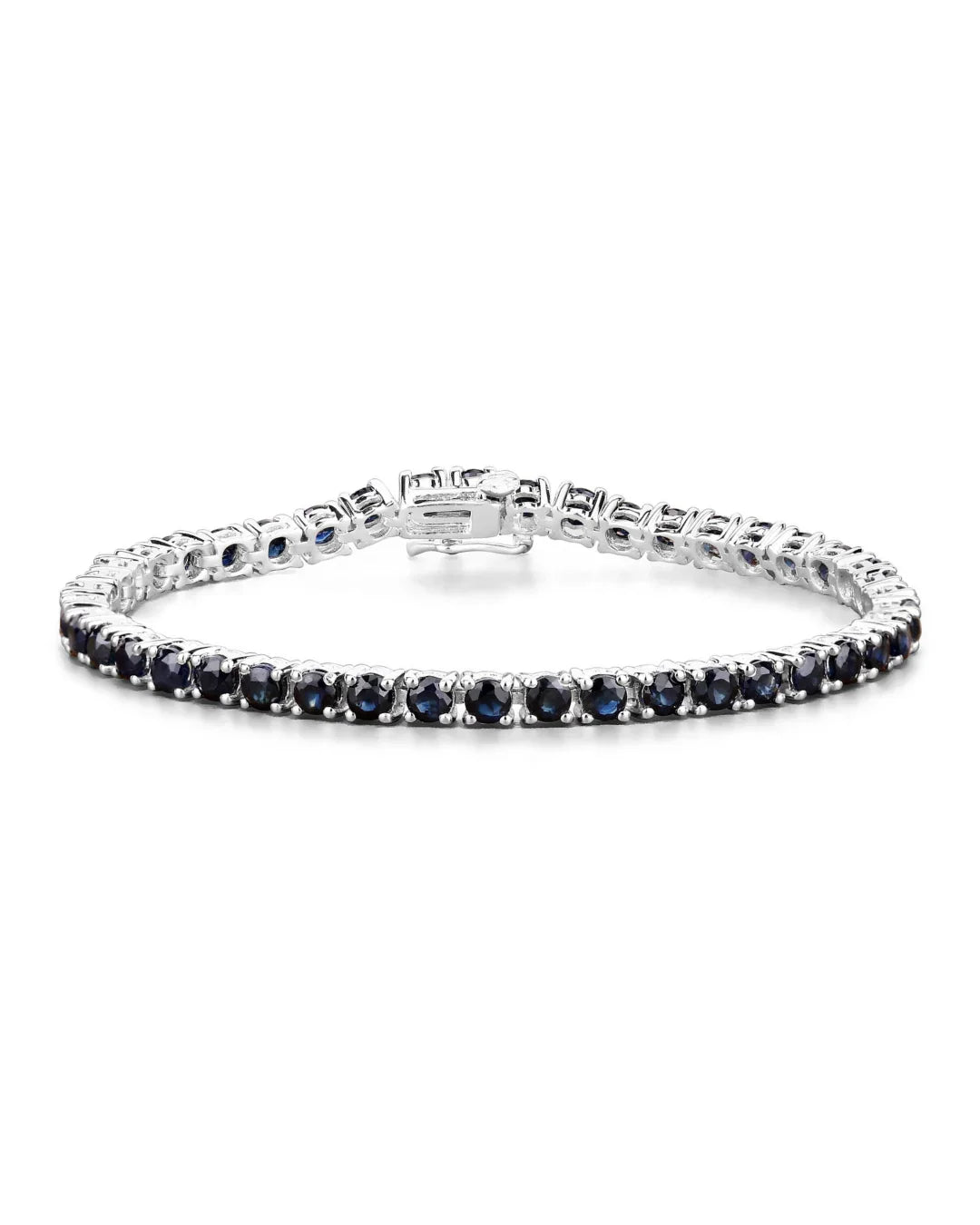 Genuine Blue Sapphire 925 Sterling Silver Bracelet