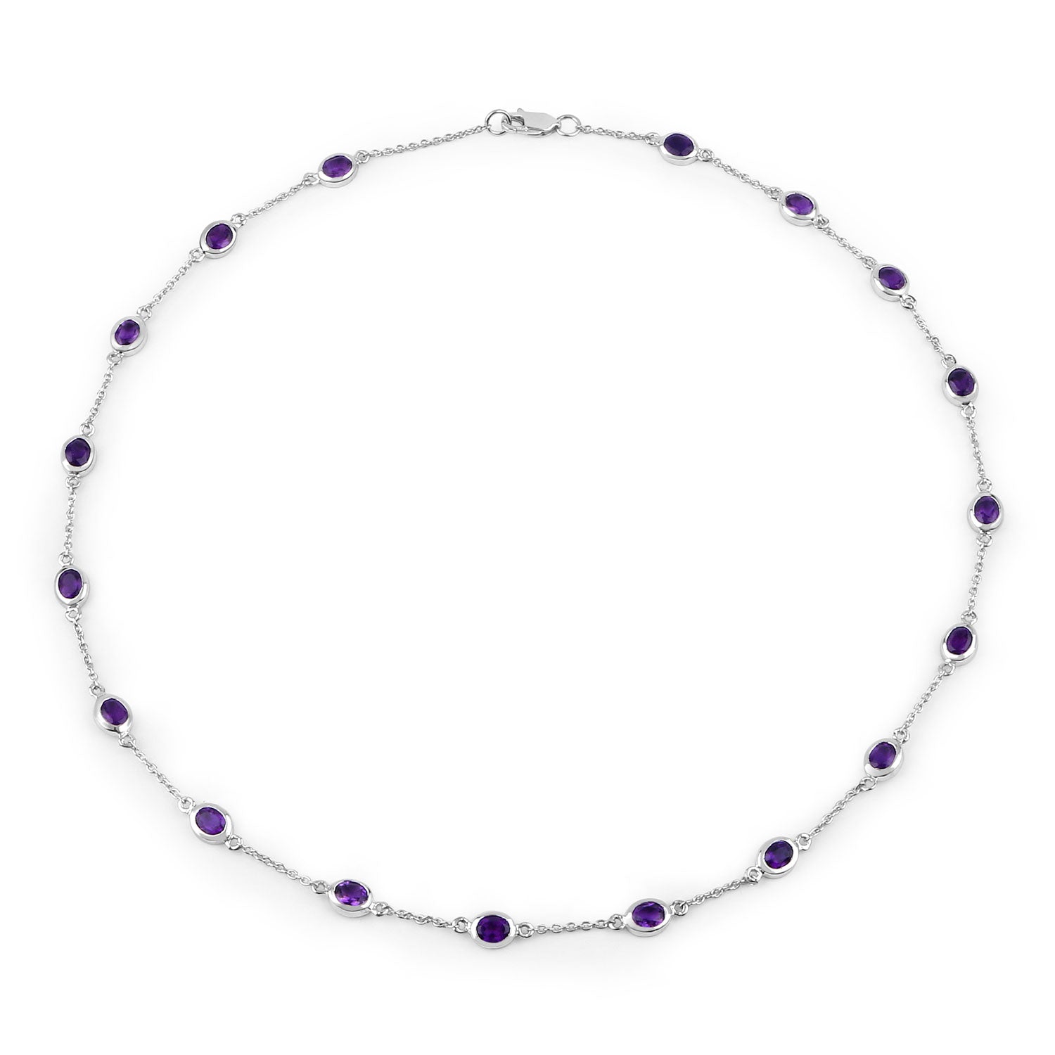 Genuine Amethyst By The Yard Necklace