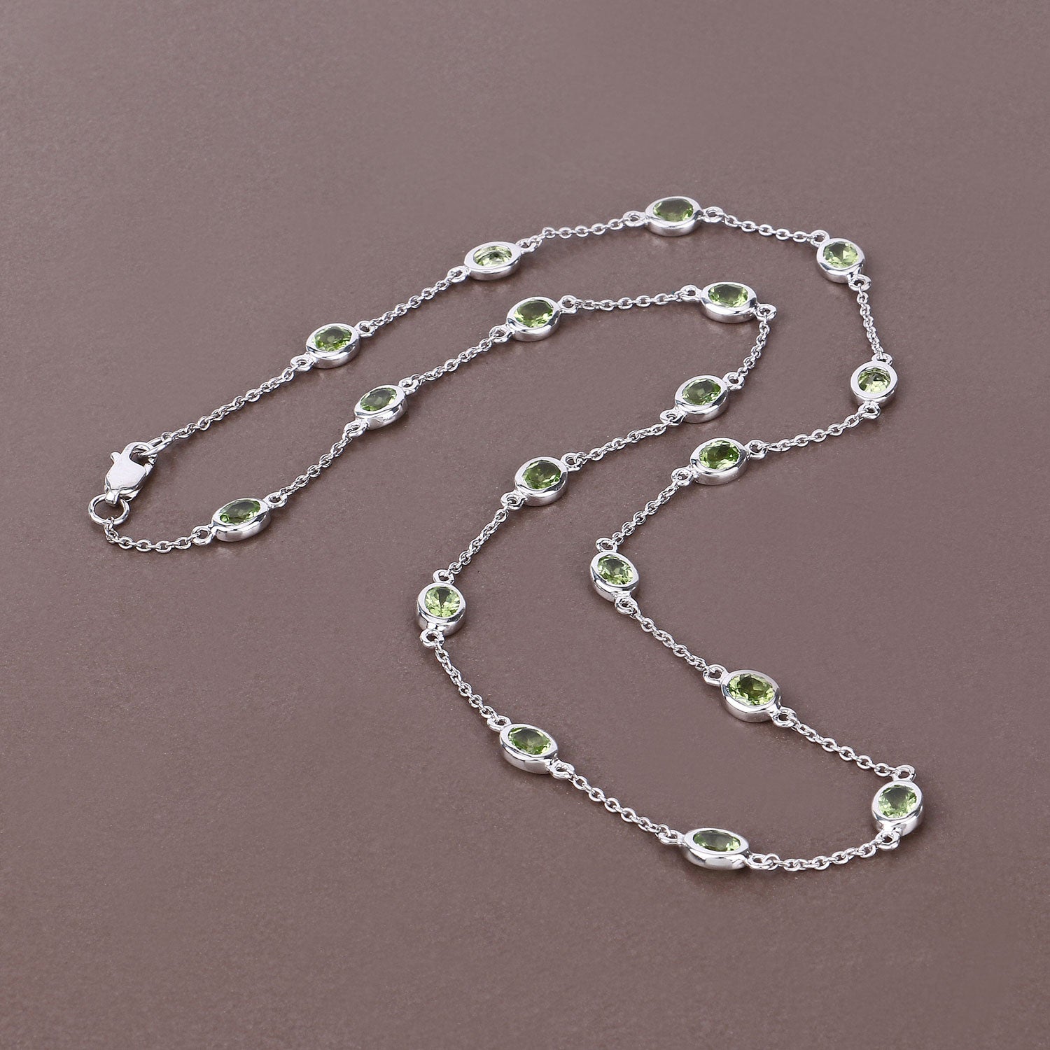 Genuine Peridot By The Yard Necklace