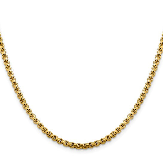 Round Box Chain for Men 22 inch