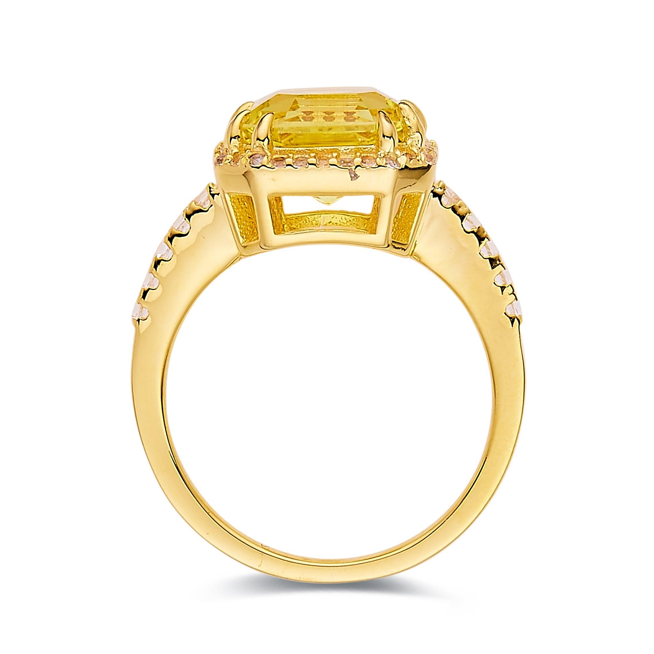 best ring gift yellow canary ring Bright yellow ring lab grown sapphire