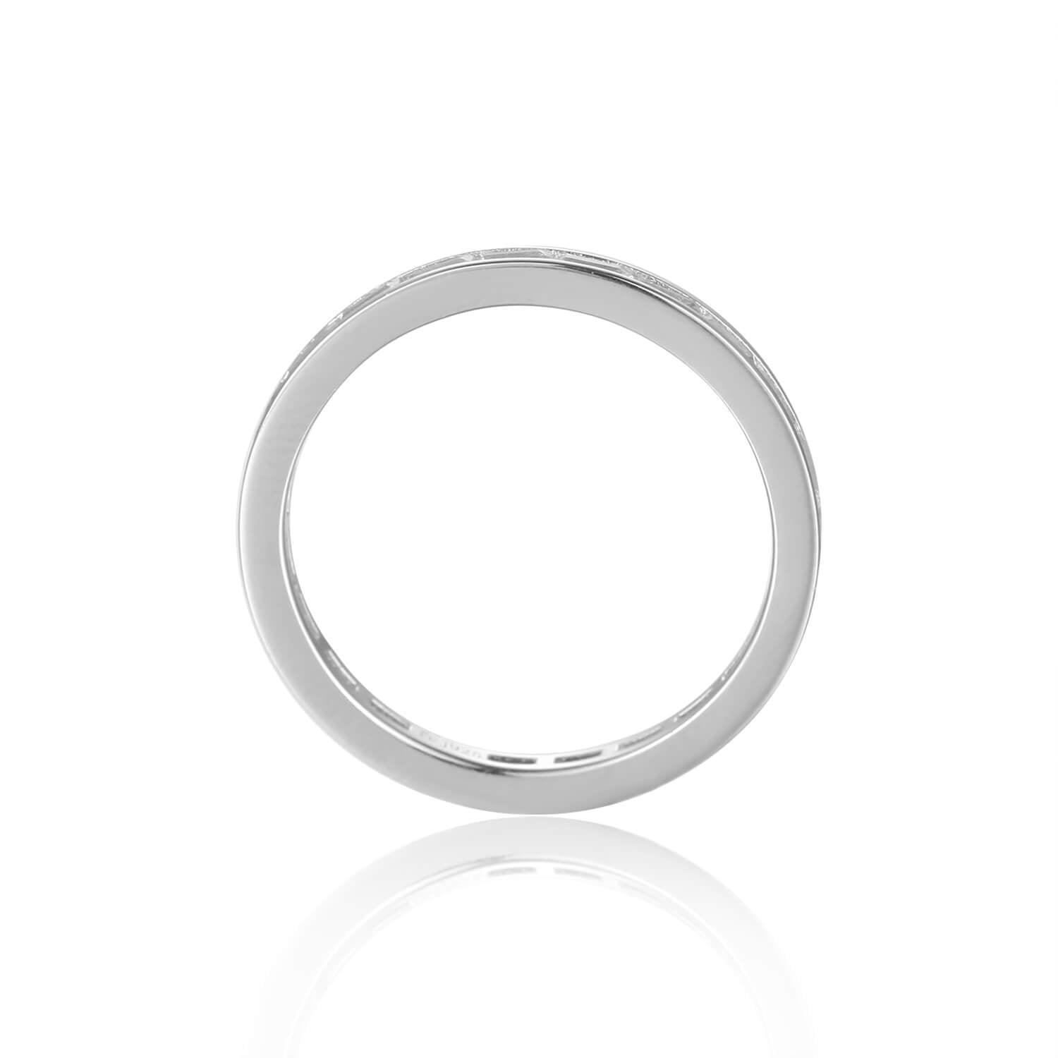 Elegant Baguette White Topaz Sterling Silver Ring, $ 50 & Under, White Topaz, White, Baguette, 925 Sterling Silver, 5, 6, 7, 8, Eternity