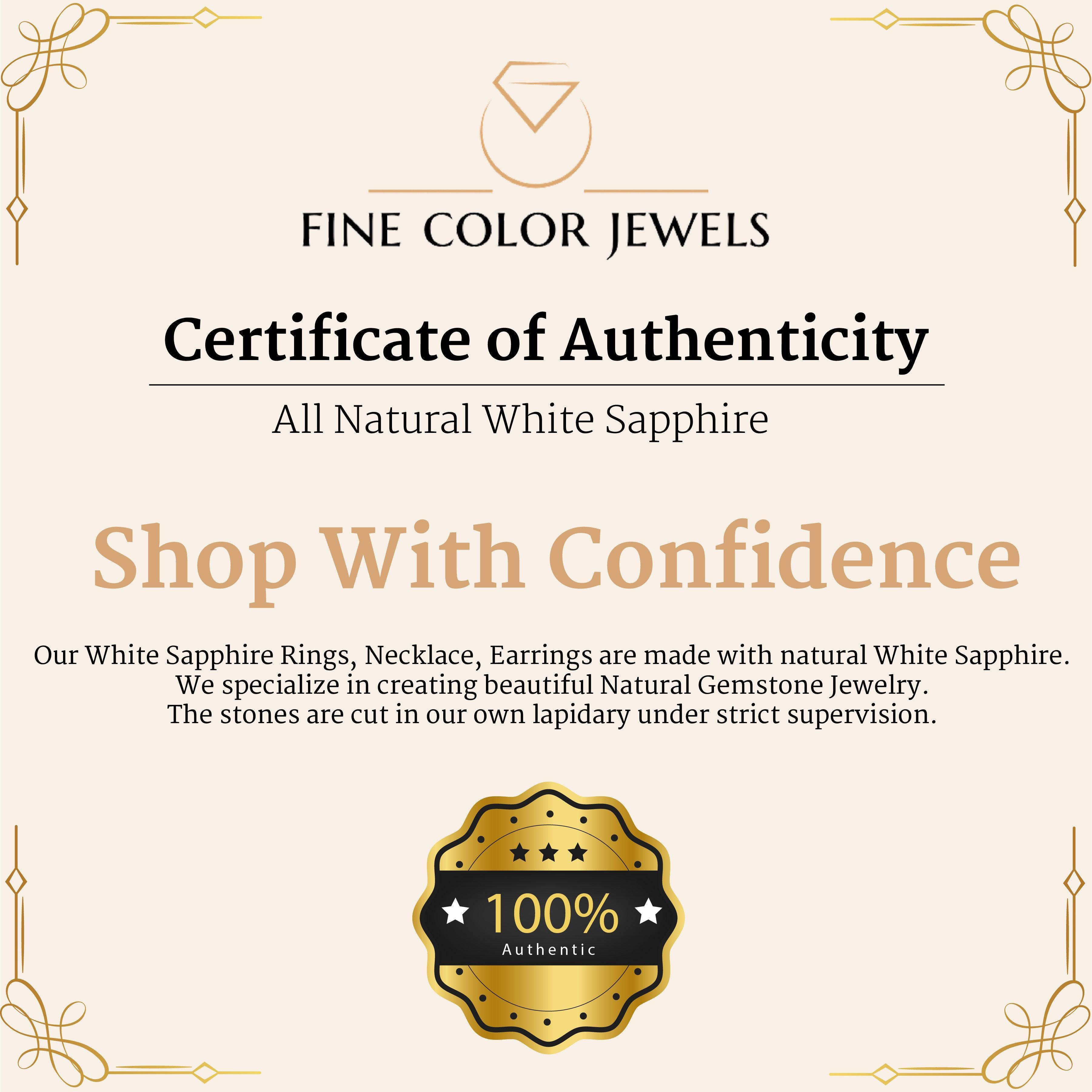 All Natural White Topaz Pear Shaped White Topaz Solitaire Ring - FineColorJewels