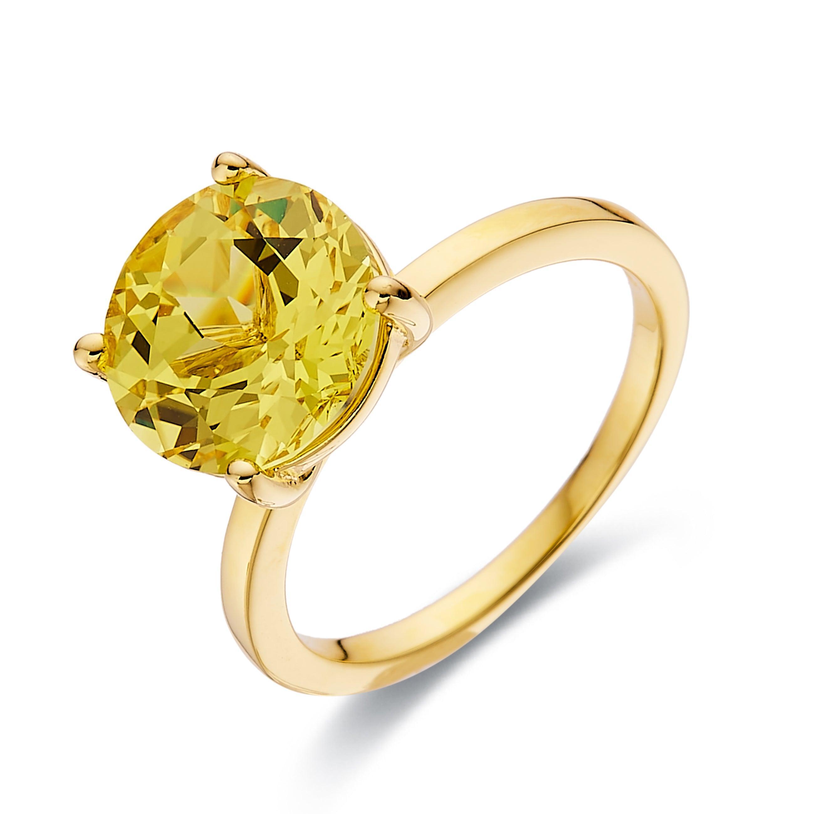 Summer's Glow Canary RingCanary Yellow Sapphire Ring - FineColorJewels