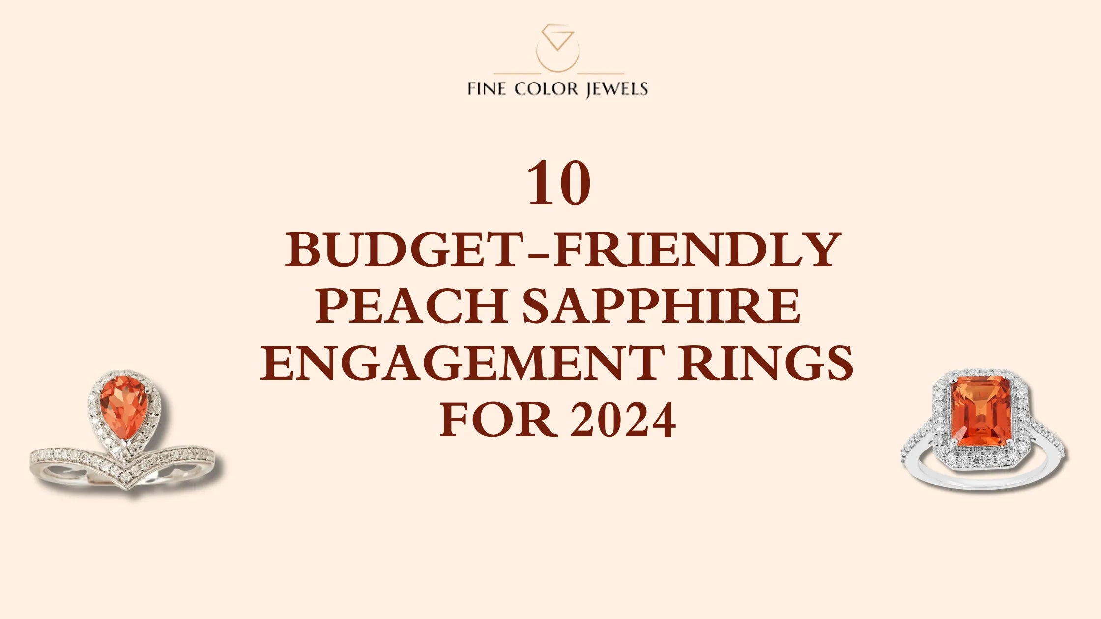 10 Affordable Peach Sapphire Engagement Rings for 2024 - FineColorJewels 