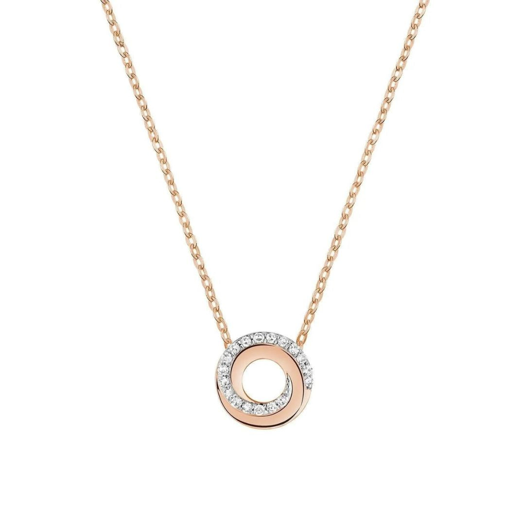 10k Gold Whirl Diamond Necklace