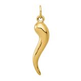 10k Gold Italian Horn Charm Pendant