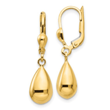 10K Gold Teardrop Dangle Earrings