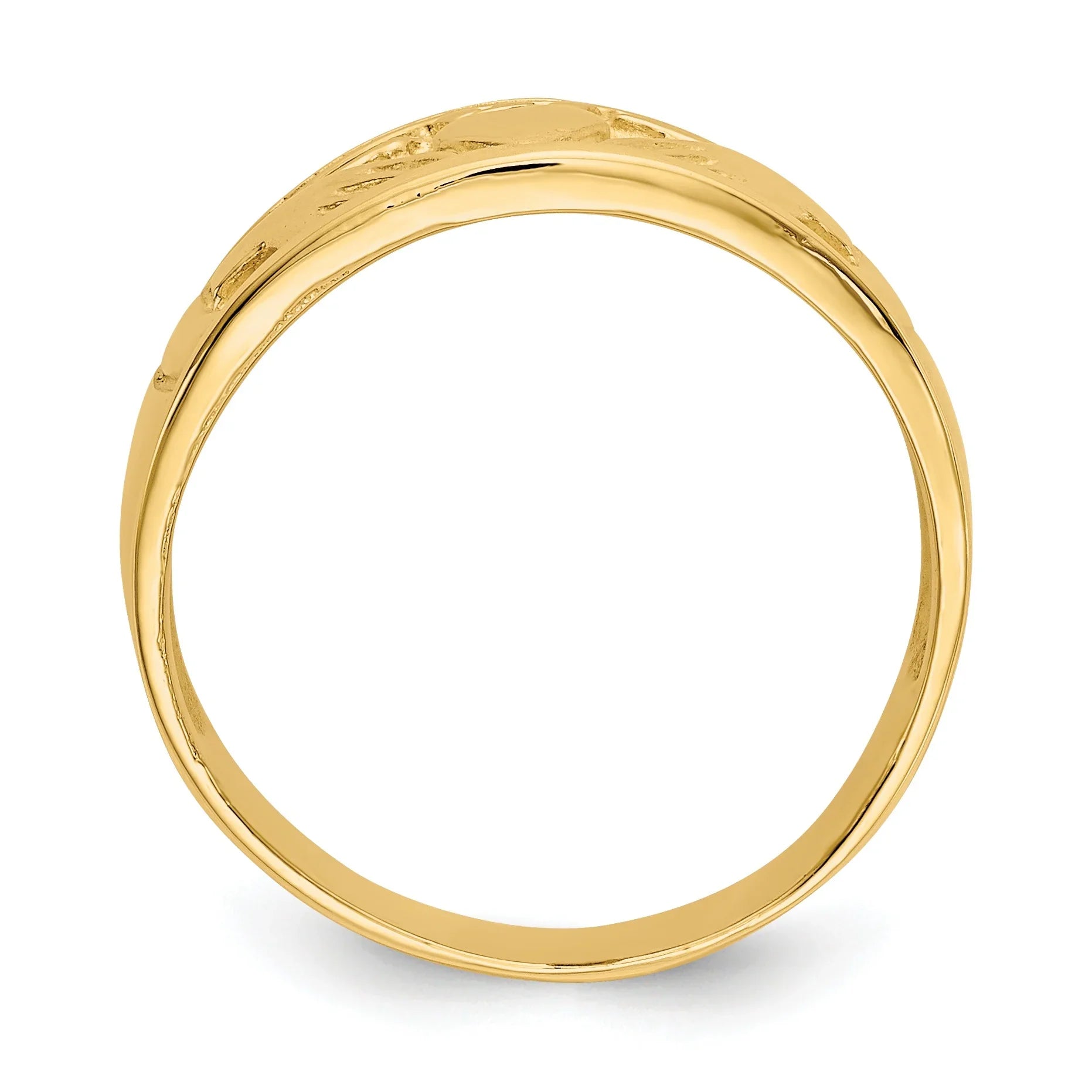 10k Gold Ladies Claddagh Band Ring