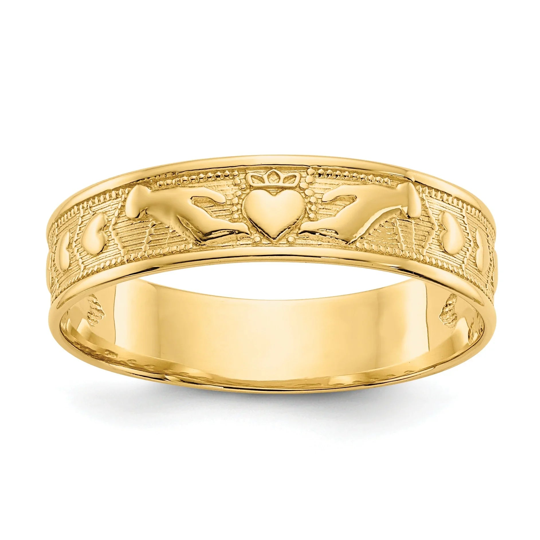 10k Gold Claddagh Band